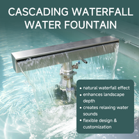 Fontaine à cascade moderne en acier inoxydable à prix d'usine pour hall d'hôtel, décoration extérieure, fontaine durable