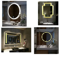 IKSLED Miroir à LED double couleur de haute qualité avec interrupteur tactile, certifié CCC et EMC, 220V 60W, plage de détection de 1 à 6 mm