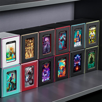 Boîte à cartes personnalisable en cuir et PU KXM pour cartes Commander et TCG avec fermeture à clé