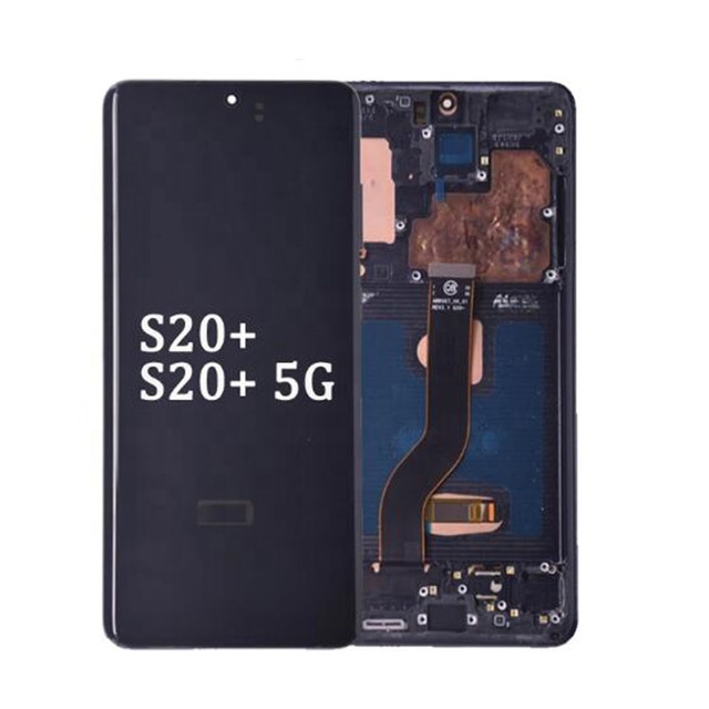 Mobile Phone Screens for S20 Plus S20+ G9860  Lcd Screen with Bezel Frame Gray/black/blue