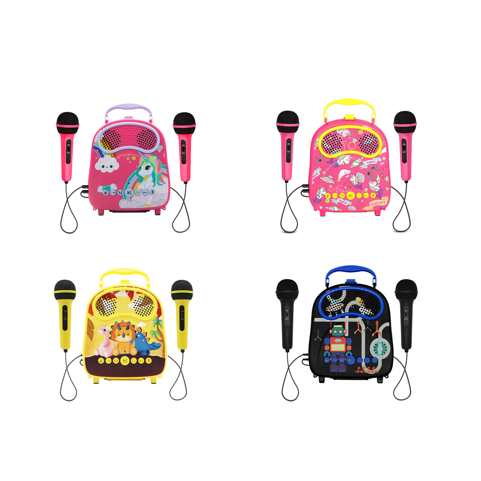 Лидер продаж, детская музыкальная шкатулка, сумка для переноски, детская Колонка для караоке с мультяшным рисунком, с микрофоном, семейная караоке Ktv, караоке-машина