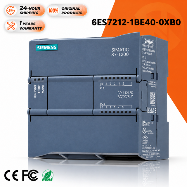 New Original 6ES7212-1BE40-0XB0 Siemens SIMATIC S7-1200 CPU 1212C Compact PLC CPU Programmable Logic Controller