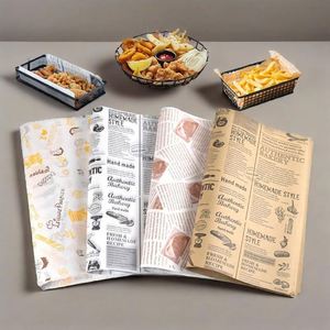 Papier d'emballage pour hamburgers de qualité supérieure, coloré, de qualité alimentaire, résistant à la graisse et à l'huile, papier ciré spécial pour sandwichs - Product Image 2