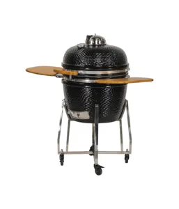 烤箱烤架工厂价格最新卡玛多烤架带手推车木炭烤架陶瓷烤箱