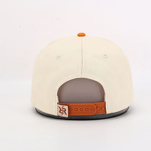 Casquette de baseball bicolore à 5 panneaux avec motif feuille, logo brodé 3D, unisexe, 100 % coton, tissu respirant et imperméable, simple boutonnage - Product Image 6