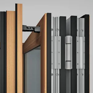 最受欢迎的铝热断双折叠门堆叠门天井门
