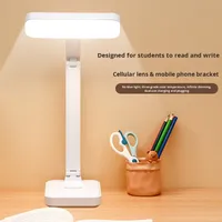 Lampe de table pour bureau d'étude, lampe de lecture à piles, lampe de bureau LED à intensité réglable, lampe d'étude pour étudiants