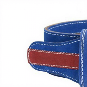 Cinturones de Levantamiento de Pesas de Cuero de Gamuza Azul y Rojo, Resistentes, con Hebilla Antideslizante, Soporte Central, Equipo de Entrenamiento - Product Image 5