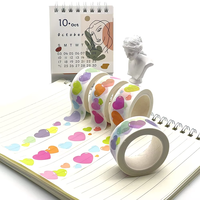 Hersteller Custom Holo graphic DIY Farbband Romantisches Papier Dekoratives Druck band mit stark klebendem Acryl zum Maskieren