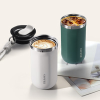 Vaso Térmico de Acero Inoxidable con Aislamiento de Doble Pared, Minimalista, con Logotipo Personalizado, Ecológico, de 12oz, 16oz, 24oz, con Tapa y Pajita