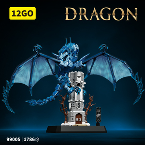 99005 Série Dragon - Game of Thrones - Modèle <span class=keywords><strong>de</strong></span> dinosaure Viserys le Dragon <span class=keywords><strong>de</strong></span> <span class=keywords><strong>Glace</strong></span> - Puzzle - Jouet - Plastique ABS - Décoration éducative - Product Image 5
