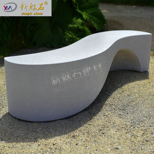New Magic Stone Custom <b>Cement</b> Bench 3Cm Thick Irregular Shape Outdoor Patio Seating Landscape Design - Product Image 2