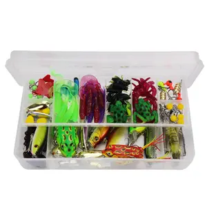 141pcs Accessories Fishing Lures Baits Crankbait Jig Hooks Fishing-Gear Lures Kit Set with Tackle Box