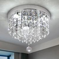 Plafonnier LED rond intelligent en cristal moderne, personnalisé pour couloir, salon, appartement, bureau à domicile, chambre à coucher, lumière décorative