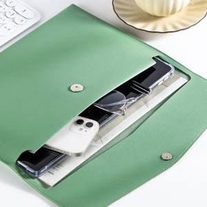 Porte-documents A4 en PU grande capacité, sac de classement de haute qualité, personnalisable avec logo pour réunions, affaires, étudiants, promotion - Product Image 4