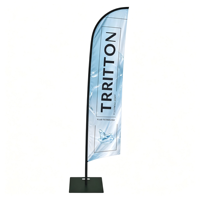 Drapeau à plumes personnalisé, fabrication directe, mât de 4 m avec base en sac de sable, drapeaux promotionnels pour événements
