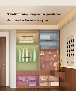 Armario Moderno Empotrado, Sistema <span class=keywords><strong>de</strong></span> Guardarropa Integrado, Muebles <span class=keywords><strong>de</strong></span> Dormitorio Personalizados para Toda la Casa, Armario <span class=keywords><strong>de</strong></span> Madera con Gran Capacidad <span class=keywords><strong>de</strong></span> Almacenamiento para Ropa - Product Image 6