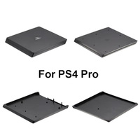 Obere und Untere Gehäuseabdeckung für PlayStation 4 PS4 Pro Konsole, Ersatzteile in Schwarz