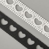 Ruban de dentelle brodé en polyester blanc, élastique, soluble dans l'eau, à fleurs 3D, ajouré, pour vêtements, vente en gros d'usine