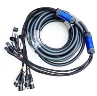 Câble Réseau Tressé EtherCON RJ45 5G Cat6 pour Signal Audio-Vidéo, Câble Serpent pour Équipement Scénique
