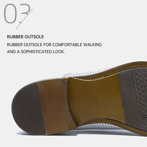 Chaussures habillées brogues perforées sur mesure OEM pour hommes, style britannique, en cuir de vachette, grande taille, à lacets, pour mariage - Product Image 4
