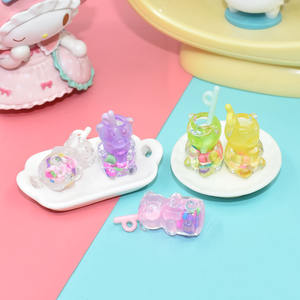 Abalorios de resina de colores variados con diseño de oso y fruta simulada para la fabricación de joyas, llaveros, pulseras, pendientes y colgantes de collar - Product Image 4