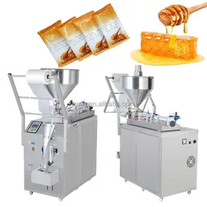 Small juice honey stand up pouch filling and sealing machines for home business