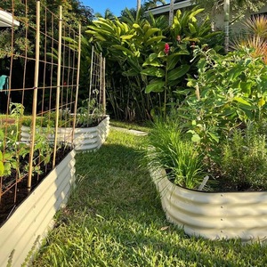 Grand bac à légumes surélevé en acier galvanisé, durable pour l'extérieur, idéal pour les fleurs et les légumes - Product Image 3