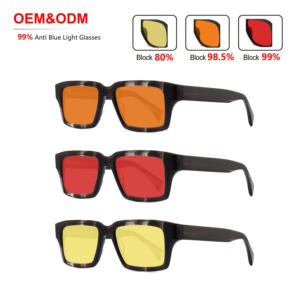 Occhiali per il Sonno Biohacking con Lenti Rosse/Ambra |   Supporto per il Rito Circazianico e la Melatonina |   Montature in Bio Acetato con Logo Personalizzato - Product Image 1
