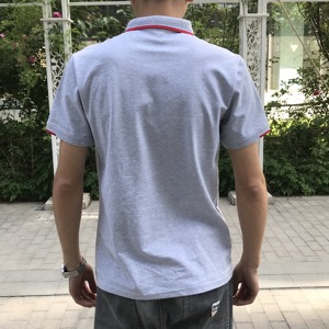 Mode nouveau solide blanc 260g 100% coton en gros respirant été polos à manches courtes garçon Sport hommes T-shirt - Product Image 6