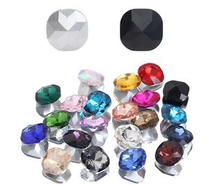 Diamant carré épais, diamant en verre cristallin sur base en argent véritable, divers matériaux de décoration pour vêtements, matériaux DIY pour la pose de diamants - Product Image 3