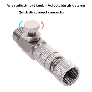Accesorios de desconexión rápida para aerógrafo, adaptador de ajuste Quick Realse 1/8 con 4 piezas de cepillo de aire de manguera de conector extra rápido - Product Image 3