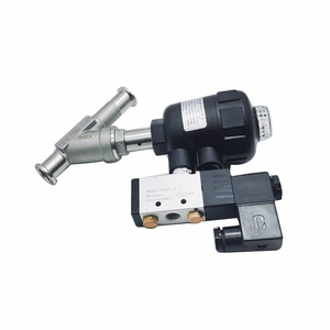 Premium 3/4 pollici 19.05MM in acciaio inox SS304 SS316L sanitari di grado Tri-morsetto valvole pneumatiche ad angolo con testa in plastica - Product Image 6