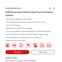 Caméra réseau IP Hik DS-2CD2387G2P-LSU/SL 8MP CMOS IP67 H.265 à double objectif, vision nocturne, vue panoramique, panoramique/inclinaison, stroboscope actif