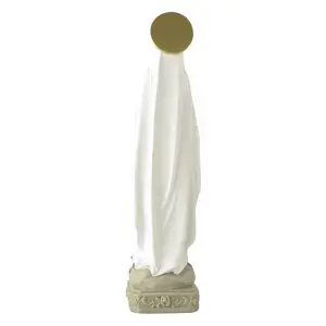 In Stock Resin White Lady Statue The Lady Of Lourdes Figurines For Home Decoration