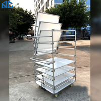 Chariot de chiffre d'affaires en alliage d'aluminium en gros Étagères de tuyaux de joint Chariot mobile avec roulettes à usage intensif