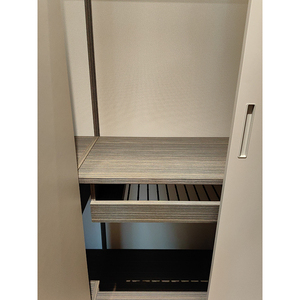 <span class=keywords><strong>Armario</strong></span> de madera de 6 puertas económico dormitorio de lujo moderno construido al amanecer con estanterías integradas y rieles colgantes - Product Image 4