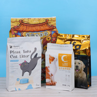 Sacs refermables à fond plat, étanches à l'humidité, personnalisés, en aluminium flexible, pour aliments pour animaux, emballage pour aliments pour animaux, friandises pour chiens, BRC