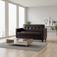 Canapé modulaire sectionnel moderne Nisco avec rembourrage en tissu et en mousse, une place pour le bureau, le salon, la chambre à coucher, l'hôtel