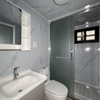 Casa Prefabricada de Lujo de 3 Habitaciones y 2 Baños, Impermeable, Estructura de Acero Tipo Contenedor para Uso como Almacén o Residencia