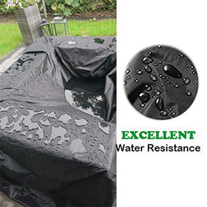Outdoor Furniture Cover 210D Oxford Cloth with Silver Coating Waterproof <b>Black</b> Bench Protector for <b>Chairs</b> - Product Image 3