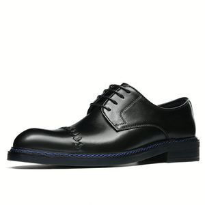 Fabricants de chaussures en cuir de luxe sur mesure, vente en gros, haute qualité, grandes tailles, chaussures derby, cuir brillant - Product Image 6