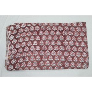 Compre Tela Auténtica India Hecha a Mano con Estampado de Bloques, Ligera, para Confección de Ropa, Edredones, Bufandas, Vestidos, Cortinas y Materiales de Tapicería - Product Image 1