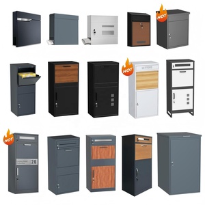 Lớn gói bưu kiện Hộp thả sàn đứng ngoài trời kim loại bưu kiện hộp giao hàng Hộp Thư thông minh Hộp Thư màu đen cho nhà bài - Product Image 6