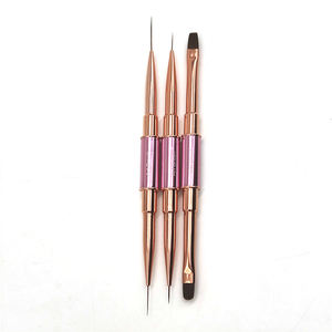 双头二合一指甲刷专业刷凝胶生成器凝胶高品质美甲内胆刷带顶部 - Product Image 1