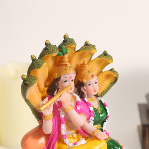 Couple en résine indienne artisanat ornements déesse thaïlandaise décorations de bureau statue de dieu hindou - Product Image 3