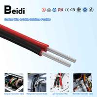 Câble plat BEIDI, fil de cuivre teinté AWM 2468, 22awg, 20awg, 18awg, 16awg, noir, rouge, câblage multi-cœurs pour appareils électroniques