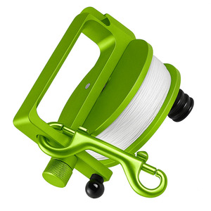 Carrete DE <span class=keywords><strong>BUCEO</strong></span> DE ALUMINIO personalizado con mango de resorte y cierre de perno de doble extremo para <span class=keywords><strong>buceo</strong></span> <span class=keywords><strong>en</strong></span> cuevas y naufragios - Product Image 2