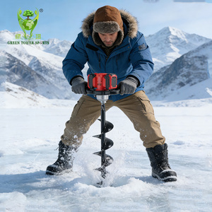 Perceuse <span class=keywords><strong>électrique</strong></span> à glace et à terre, <span class=keywords><strong>tarière</strong></span> combinée pour pêche sur glace et forage de trous - Product Image 1