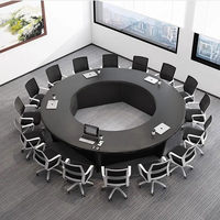 Mesa de conferencia de madera de estilo nórdico contemporáneo directo de fábrica del, mesa de reunión Premium para 16 personas para sala de reuniones